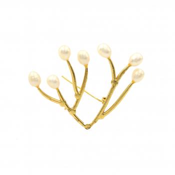  Pearl Stone Brooch - Exquisite Harmony for All Occasions
